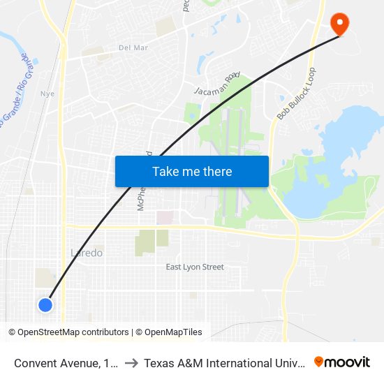 Convent Avenue, 1602 to Texas A&M International University map