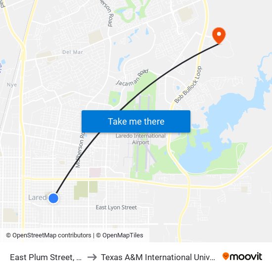 East Plum Street, 400 to Texas A&M International University map