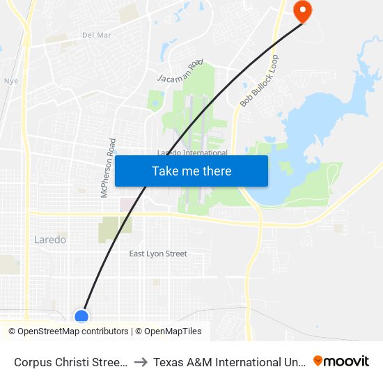 Corpus Christi Street, 617 to Texas A&M International University map