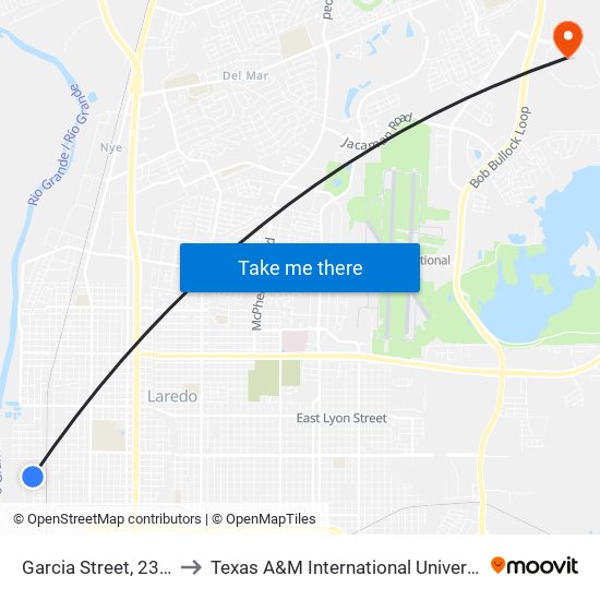 Garcia Street, 2320 to Texas A&M International University map