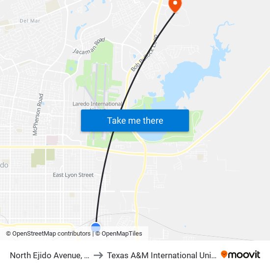 North Ejido Avenue, 1071 to Texas A&M International University map
