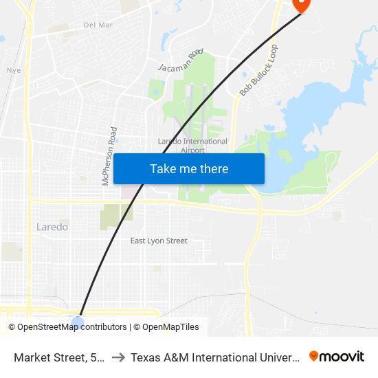 Market Street, 504 to Texas A&M International University map