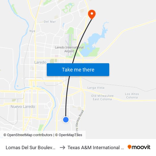 Lomas Del Sur Boulevard, 2819 to Texas A&M International University map