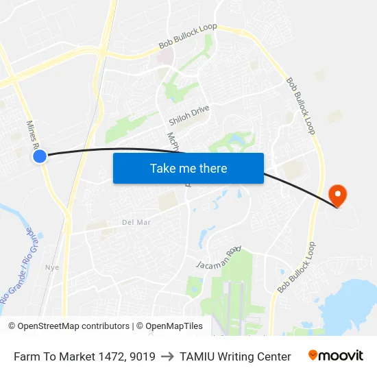 Farm To Market 1472, 9019 to TAMIU Writing Center map
