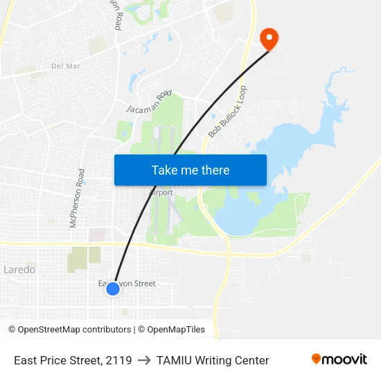 East Price Street, 2119 to TAMIU Writing Center map