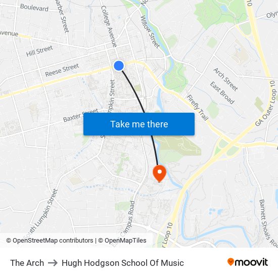 The Arch to Hugh Hodgson School Of Music map