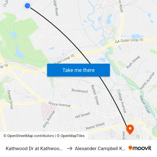 Kathwood Dr at Kathwood Townhouses Ob to Alexander Campbell King Law Library map