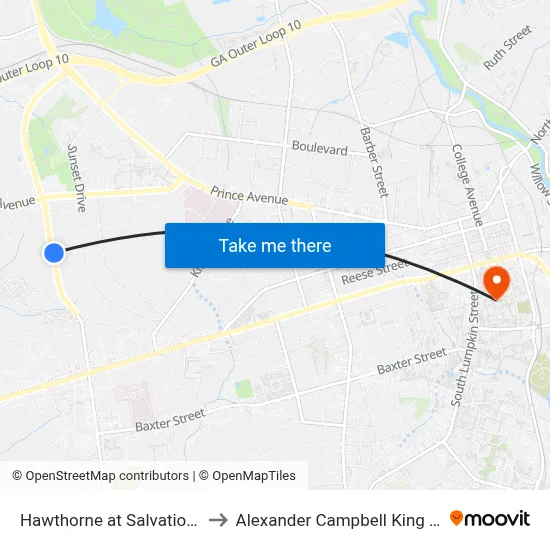 Hawthorne at Salvation Army Ob to Alexander Campbell King Law Library map