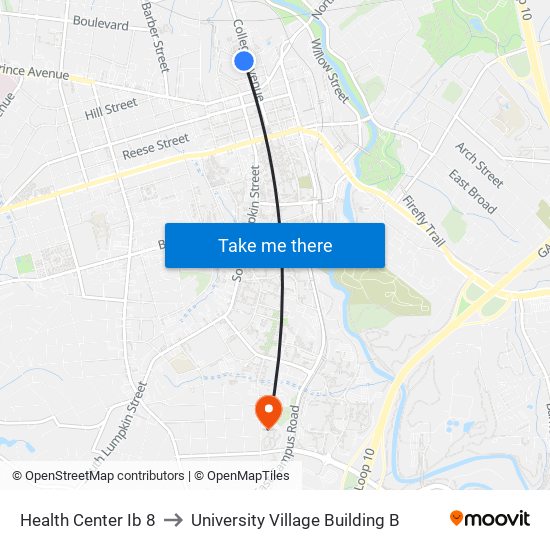 Health Center Ib 8 to University Village Building B map