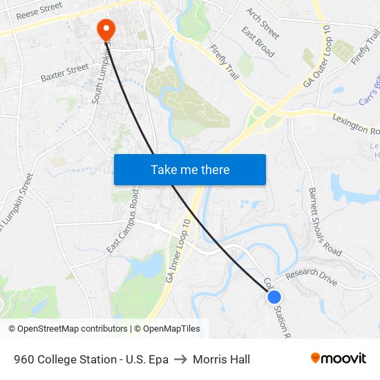 960 College Station - U.S. Epa to Morris Hall map