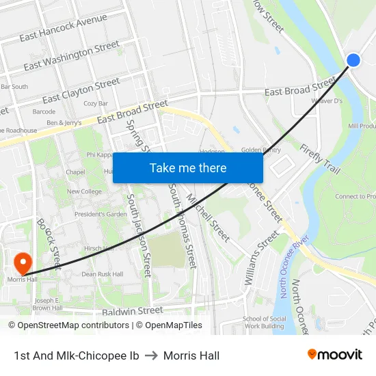 1st And Mlk-Chicopee Ib to Morris Hall map