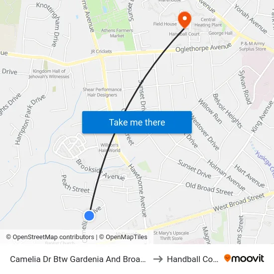 Camelia Dr Btw Gardenia And Broad Ob to Handball Court map