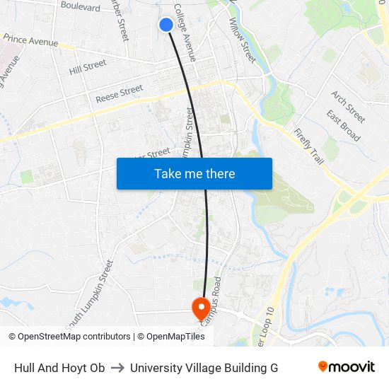 Hull And Hoyt Ob to University Village Building G map