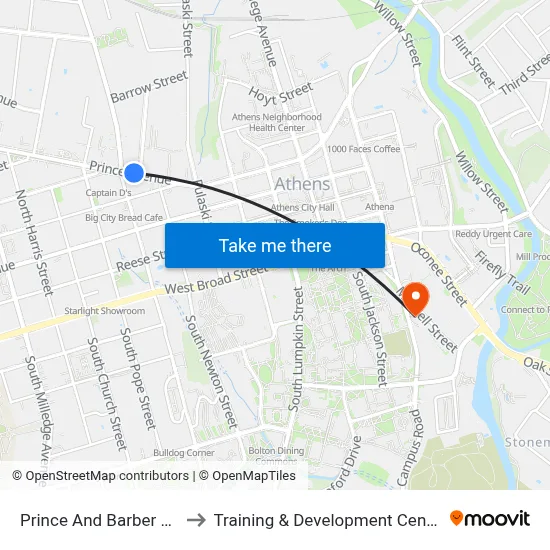 Prince And Barber Ob to Training & Development Center map