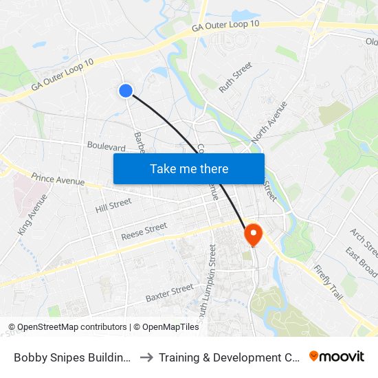 Bobby Snipes Building Ob to Training & Development Center map