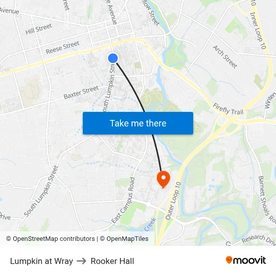 Lumpkin at Wray to Rooker Hall map