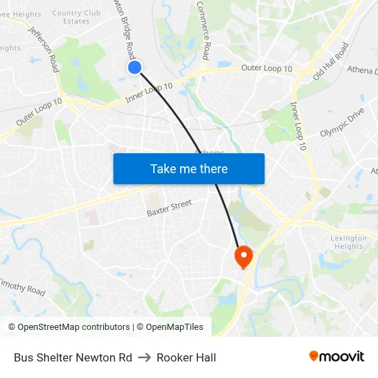Bus Shelter Newton Rd to Rooker Hall map