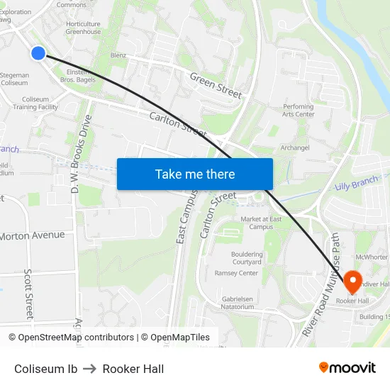 Coliseum Ib to Rooker Hall map