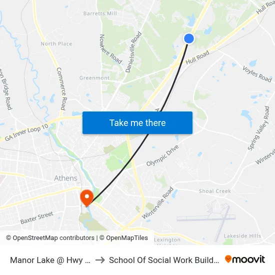 Manor Lake @ Hwy 29 to School Of Social Work Building map