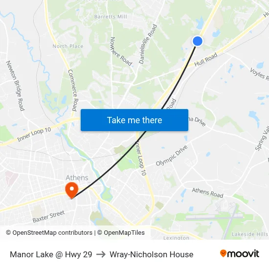 Manor Lake @ Hwy 29 to Wray-Nicholson House map