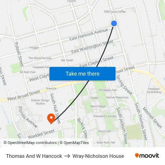 Thomas And W Hancock to Wray-Nicholson House map