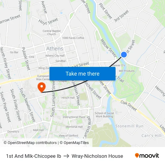 1st And Mlk-Chicopee Ib to Wray-Nicholson House map