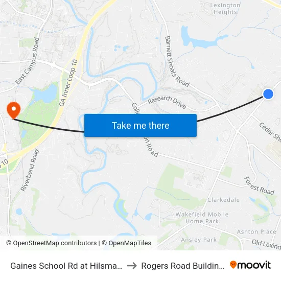 Gaines School Rd at Hilsman Ib to Rogers Road Building Q map