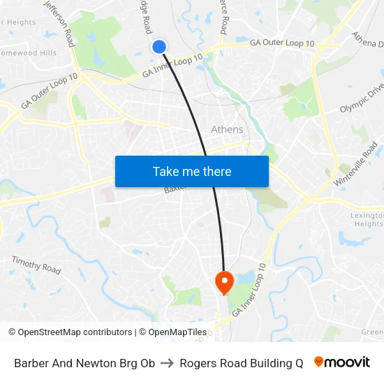 Barber And Newton Brg Ob to Rogers Road Building Q map