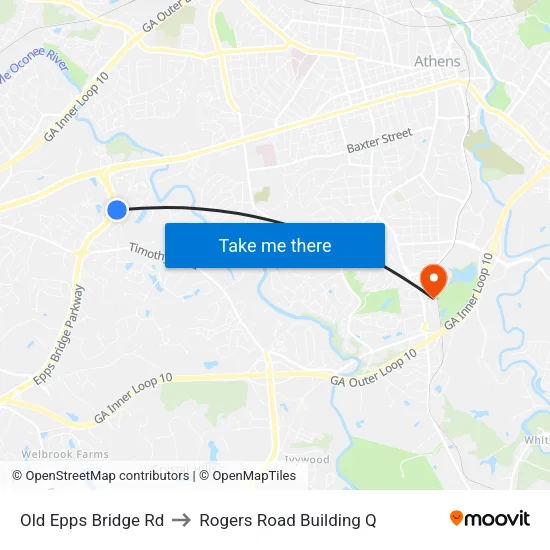 Old Epps Bridge Rd to Rogers Road Building Q map