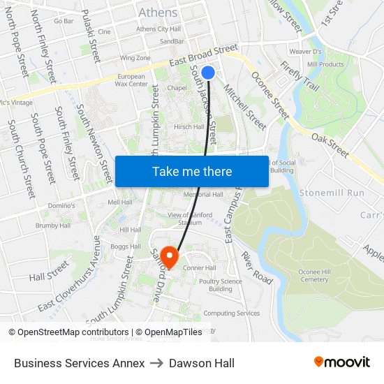 Business Services Annex to Dawson Hall map