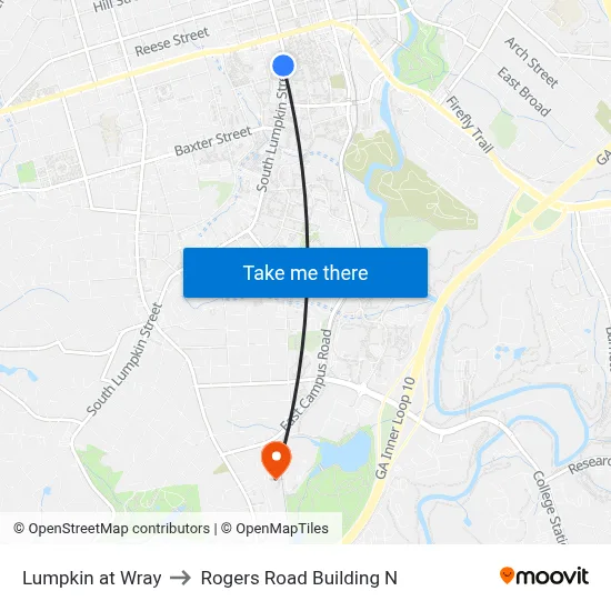 Lumpkin at Wray to Rogers Road Building N map