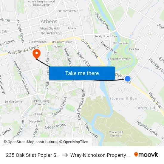 235 Oak St at Poplar St Ib to Wray-Nicholson Property 240 map