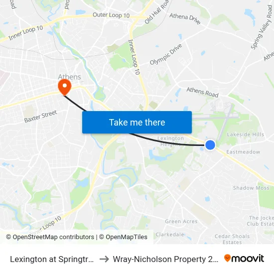 Lexington at Springtree to Wray-Nicholson Property 240 map