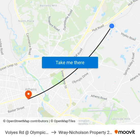 Volyes Rd @ Olympic Dr to Wray-Nicholson Property 240 map
