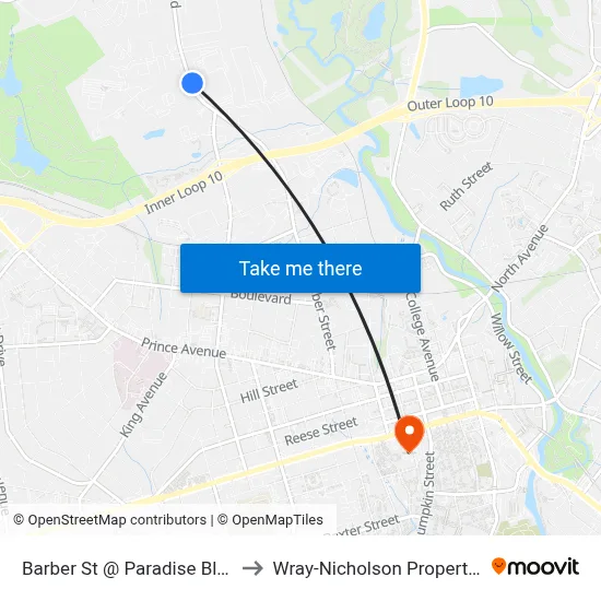 Barber St @ Paradise Blvd Nb to Wray-Nicholson Property 240 map
