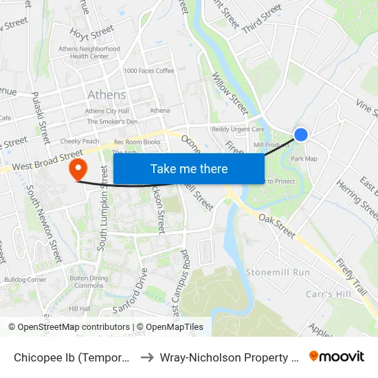 Chicopee Ib (Temporary) to Wray-Nicholson Property 240 map