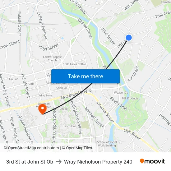 3rd St at John St Ob to Wray-Nicholson Property 240 map