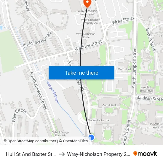 Hull St And Baxter St Ib to Wray-Nicholson Property 240 map