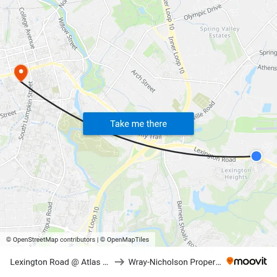 Lexington Road @ Atlas Way Ib to Wray-Nicholson Property 240 map