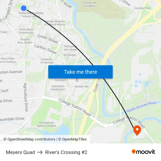 Meyers Quad to River's Crossing #2 map