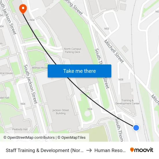 Staff Training & Development (Northbound) to Human Resources map