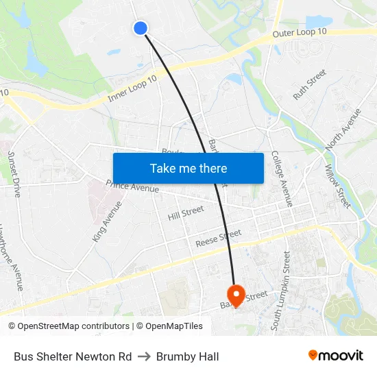 Bus Shelter Newton Rd to Brumby Hall map