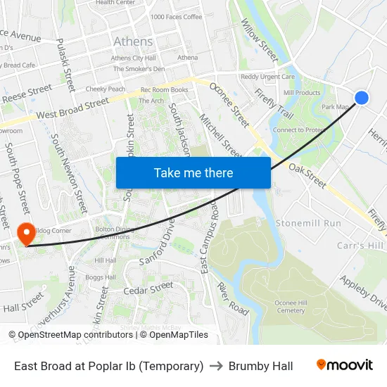 East Broad at Poplar Ib (Temporary) to Brumby Hall map