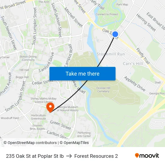 235 Oak St at Poplar St Ib to Forest Resources 2 map
