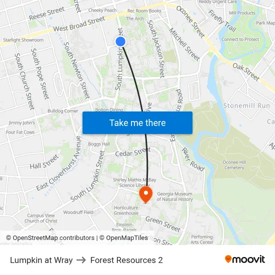 Lumpkin at Wray to Forest Resources 2 map