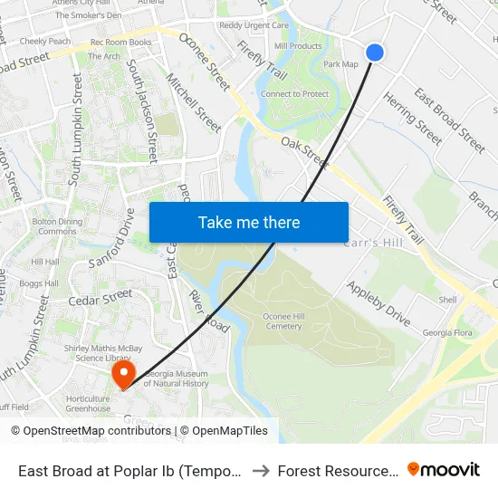 East Broad at Poplar Ib (Temporary) to Forest Resources 2 map
