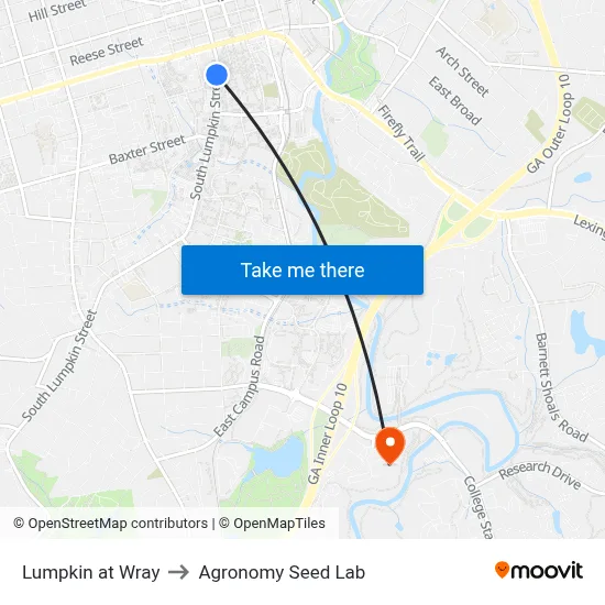 Lumpkin at Wray to Agronomy Seed Lab map