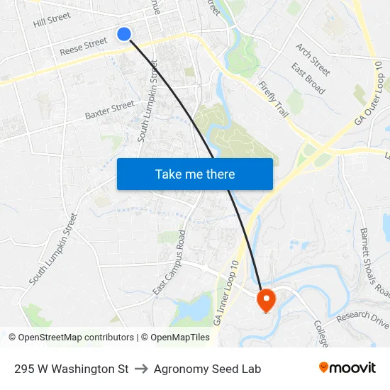 295 W Washington St to Agronomy Seed Lab map