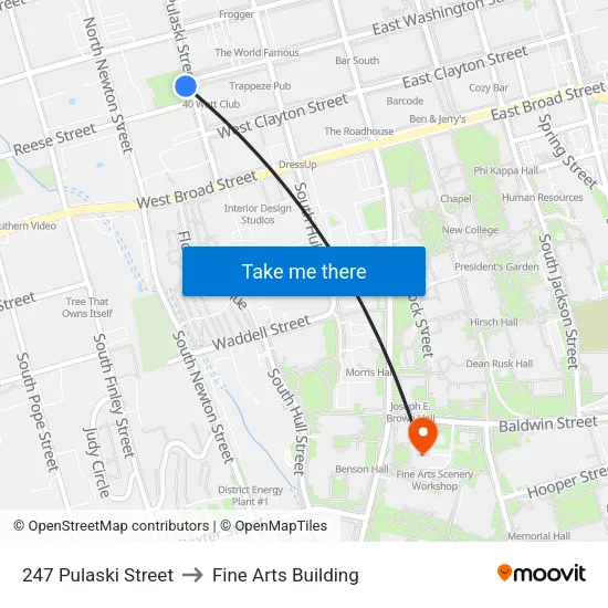247 Pulaski Street to Fine Arts Building map