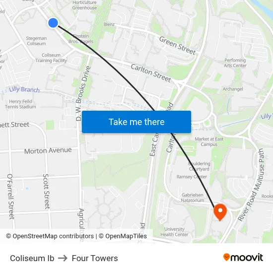 Coliseum Ib to Four Towers map